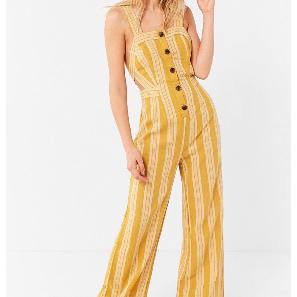 Urban outfitters mustard jumpsuit
